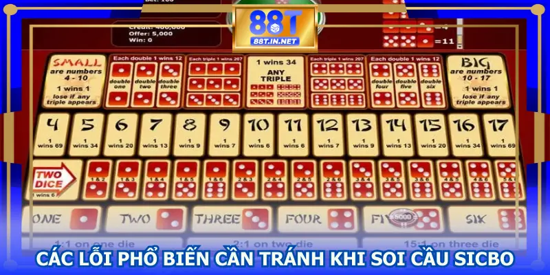 Các lỗi phổ biến cần tránh khi soi cầu Sicbo